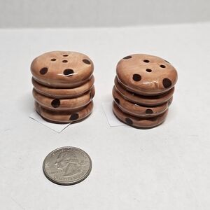 Miniature Salt and Pepper Shakers - Shaped As Cookies.